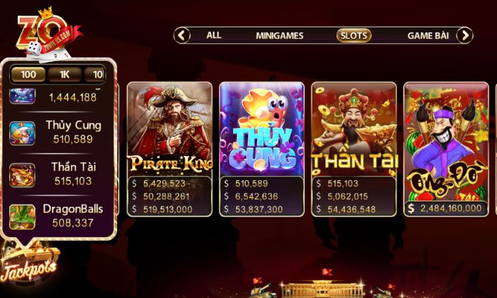 Tham gia chơi game nổ hũ Zowin có hũ thưởng jackpot giá trị cao